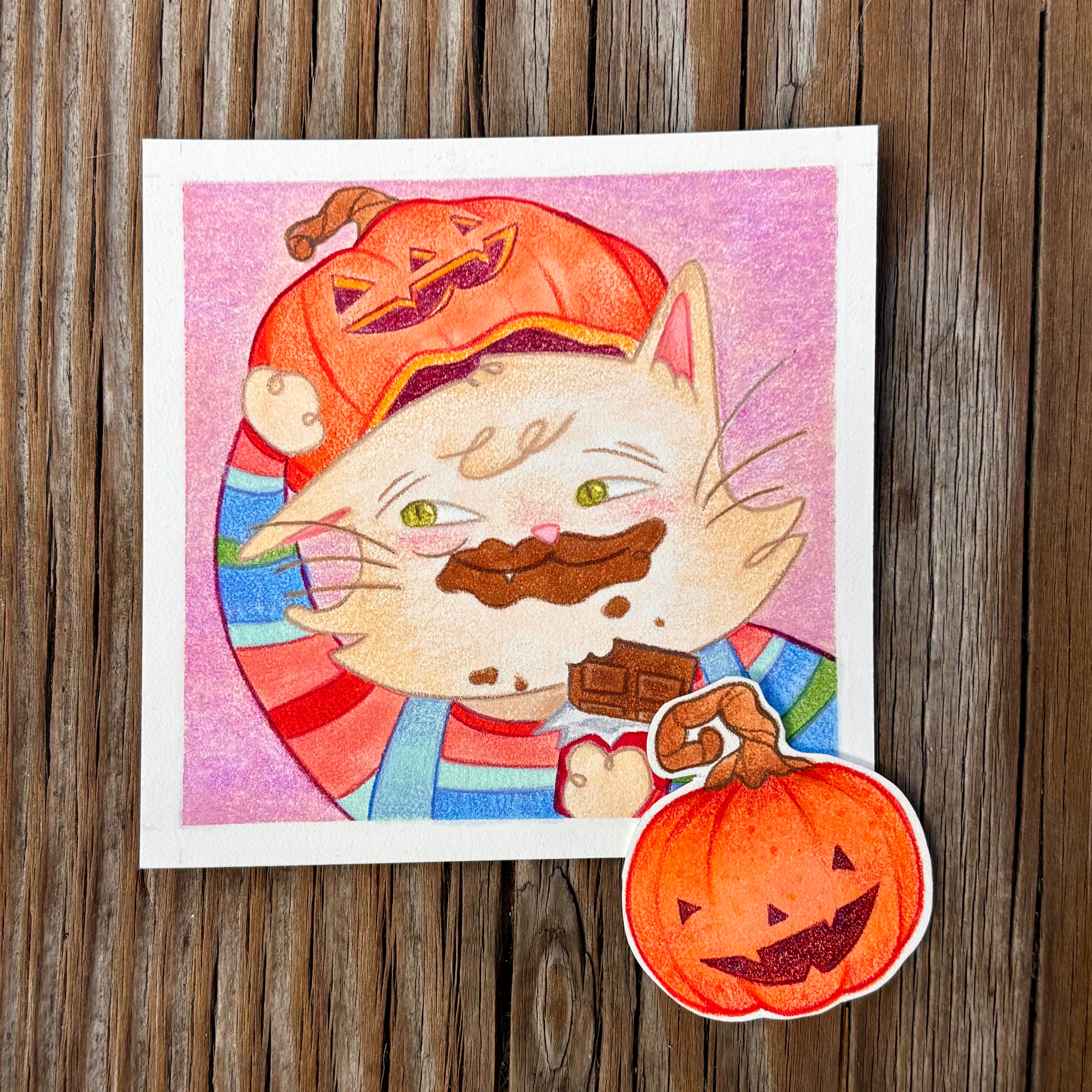 Mischievous Pumpkin Kitty