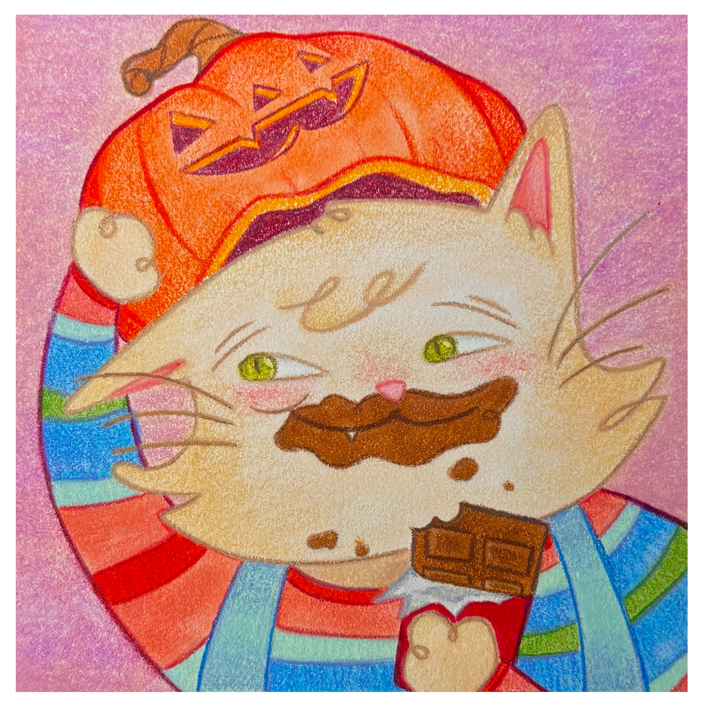 Mischievous Pumpkin Kitty